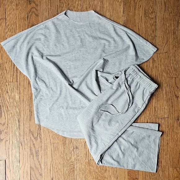 Tops - Gray Lounge Set Raw Hem Size M